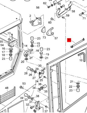 BOMAG door gas spring part number 05581123 