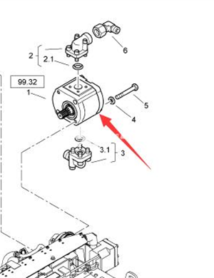 BOMAG single gear pump part number 05711097 