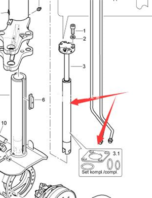  BOMAG leg cylinder part number 05850378