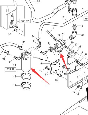 BOMAG sprinkler pump part number 88211723 