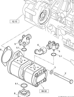 BOMAG dual gear pump part number 05813299