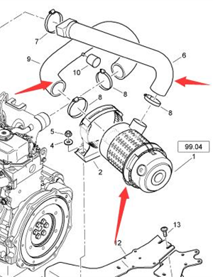  BOMAG air filter assembly part number 05727656