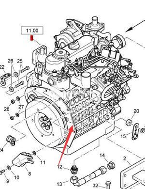 BOMAG diesel engine assembly part number 05701661 