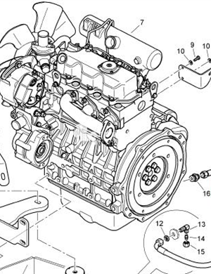 BOMAG diesel engine assembly part number 05701647