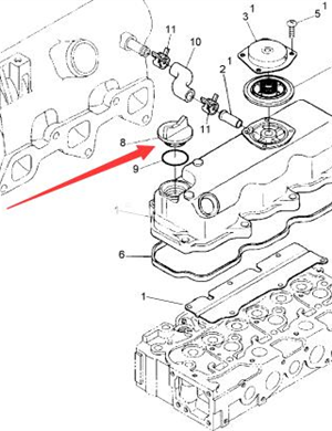 BOMAG oil cap part number 05743451 