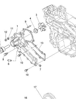 BOMAG cooling water pump part number 05742703