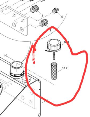  BOMAG hydraulic oil tank cover part number 05824046