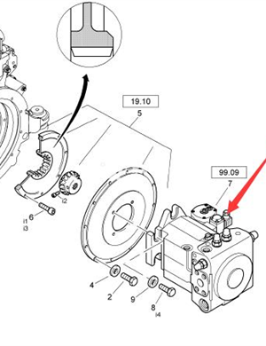  BOMAG walking pump assembly part number 05802024 