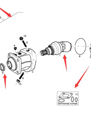 BOMAG walking motor repair kit part number 05802015