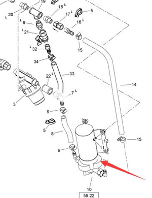  BOMAG sprinkler pump assembly part number 05794184