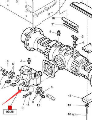 BOMAG walking motor part number 05817058