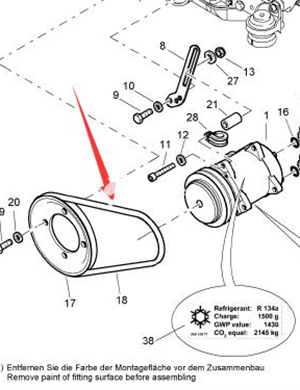  BOMAG air conditioning belt part number 06312244