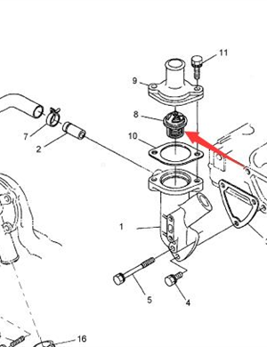 BOMAG thermostat part number 05740362