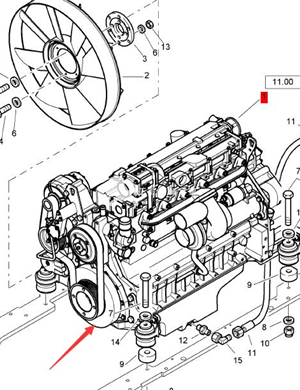  BOMAG diesel engine assembly part number 05050445