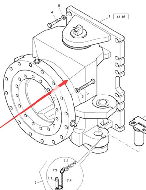 BOMAG intermediate hinge assembly part number 58040228