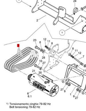 BOMAG heating motor belt part number 06312329