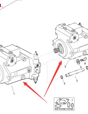 BOMAG dual plunger pump part number 05802633 