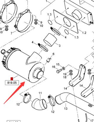 BOMAG air filter assembly part number 05735416 