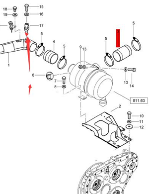 BOMAG intake temperature sensor part number 05877243 