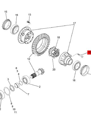 BOMAG rear axle differential bolt part number 05586032