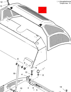 BOMAG engine hood part number 83410312 