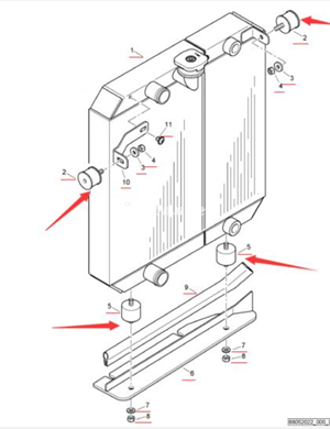 BOMAG water tank shock absorber block part number 06124331