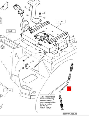 BOMAG walking cable part number 05939011 