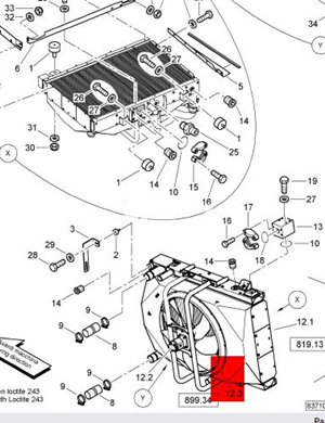 BOMAG engine fan blade part number 05581049