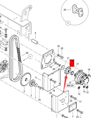 BOMAG scraper sprocket part number 83720117