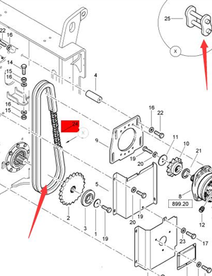 BOMAG scraper chain part number 05511101