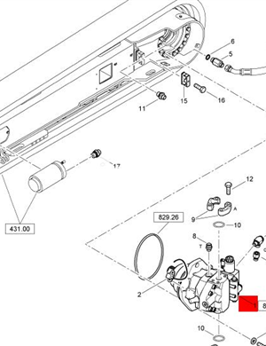 BOMAG walking motor part number 05802631