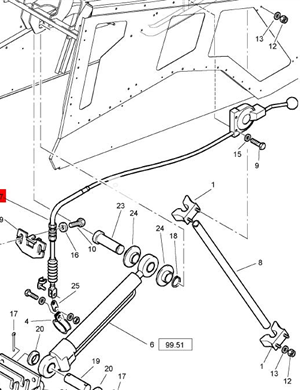 BOMAG engine hood wire part number 05561438 