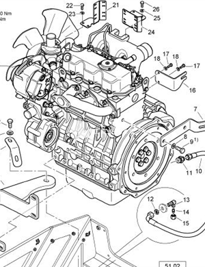 BOMAG diesel engine assembly part number 05701639