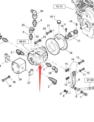 BOMAG walking motor part number 05050242 