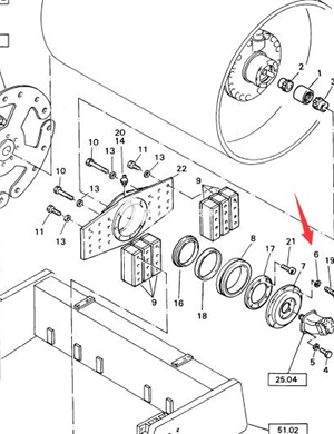 BOMAG fastening bolt part number 07231041 