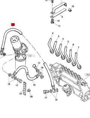 BOMAG diesel pipe part number 05550711 