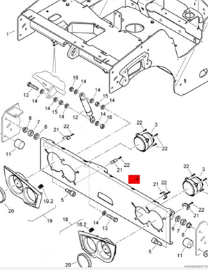  BOMAG headlight bracket part number 88053053 