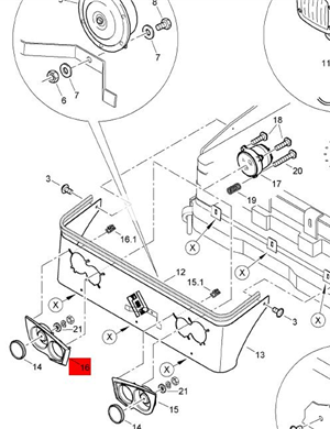 BOMAG right lampshade part number 46220378