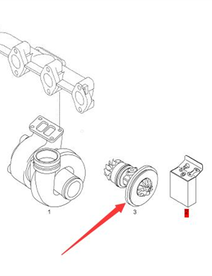 BOMAG turbocharger shaft core part number 05716241