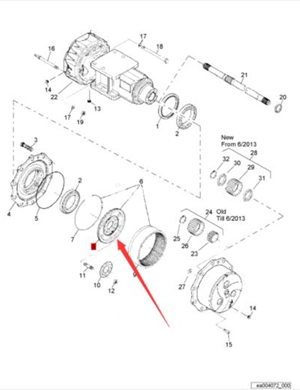  BOMAG rear axle internal gear frame part number 32010073