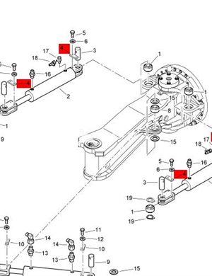 BOMAG steering cylinder lock plate part number 58050285