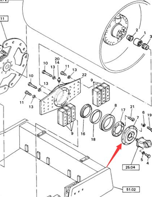  BOMAG flange part number 50011701