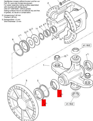  BOMAG intermediate hinge bearing part number 05050798 