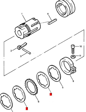 BOMAG outer brake disc part number 05634011 