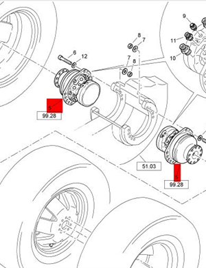  BOMAG walking motor part number 0581883 