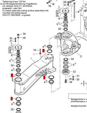 BOMAG shock absorber block bolt part number 07141233 