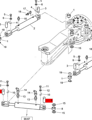 BOMAG wrong wheel oil cylinder pin part number 92012503 