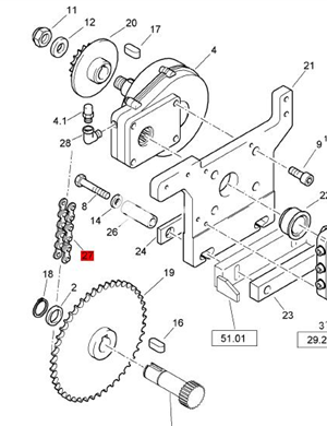 BOMAG Drive Chain Part Number 05511056 