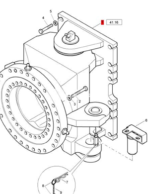 BOMAG intermediate hinge assembly part number 58040230