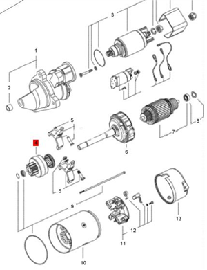 BOMAG starter gear part number 05729796